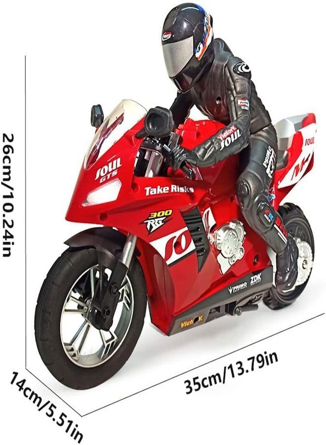 Black Foru 2.4G RC Motorcycle | Hobby Grade Remote Racing Motorbike with Self-Balancing, 2WD High Speed, 360° Stunts, Music & Lights | Realistic Simulation Model - Image 2